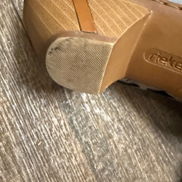 Rieker size 37 (6.5-7) Gray Mules Stylish slingback Clogs style leather EUC - Picture 10 of 16